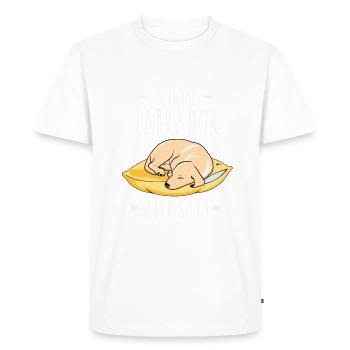 Chemise de sommeil officielle Labrador - T-shirt Premium bio Homme - blanc - Devant - Nico (187cm)