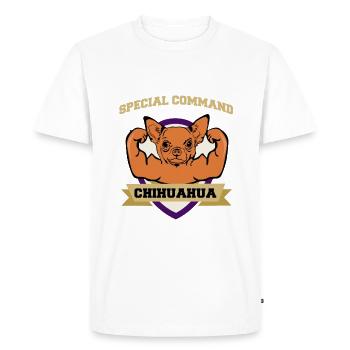 Special Command Chihuahua - Men's Premium Organic T-Shirt - white - Front - Nico (187cm)