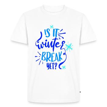 Winter Break - Men's Premium Organic T-Shirt - white - Front - Nico (187cm)