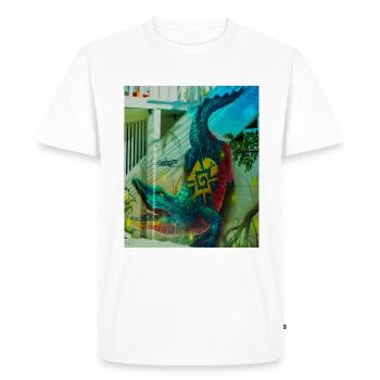 Peinture murale de crocodile, Mexico - T-shirt Premium bio Homme - blanc - Devant - Nico (187cm)