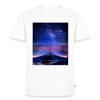 Mt. Fuji at Night, Japan - Men's Premium Organic T-Shirt - white - Front - Nico (187cm)