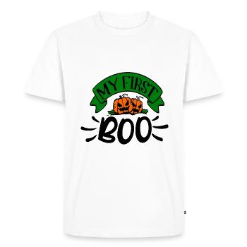Mon premier Boo - Halloween - T-shirt Premium bio Homme - blanc - Devant - Nico (187cm)