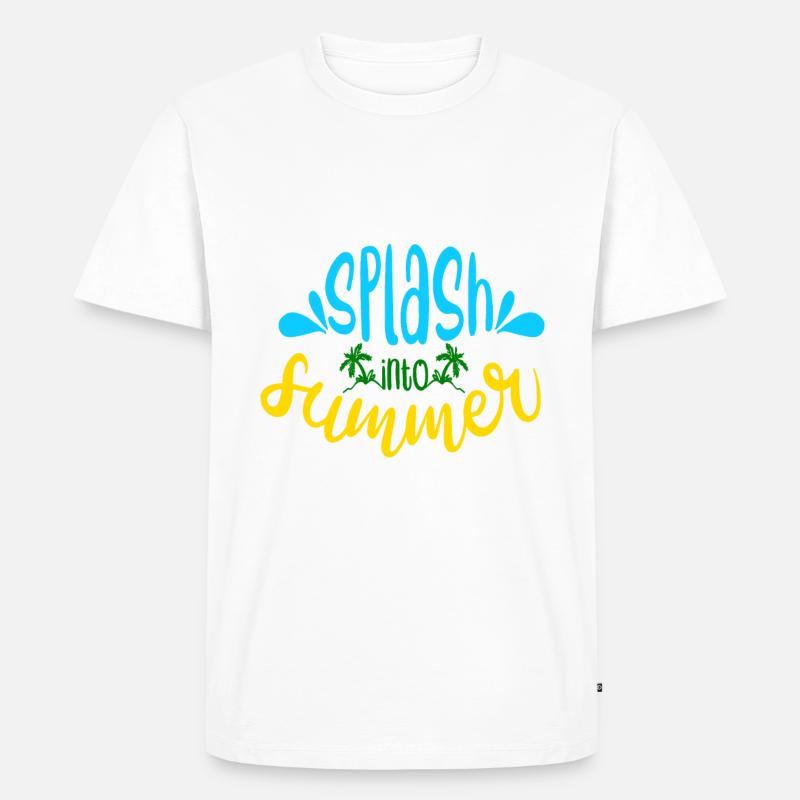 Planschen Sie in den Sommer - Männer Premium Bio T-Shirt - Weiß