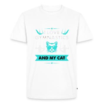 Gymnastique Anneau - T-shirt Premium bio Homme - blanc - Devant - Nico (187cm)