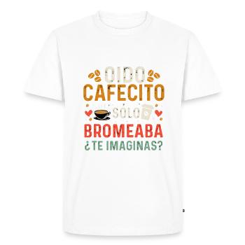 Amateur de Cafecito Buvant du café cubain Cafecito Mix - T-shirt Premium bio Homme - blanc - Devant - Nico (187cm)