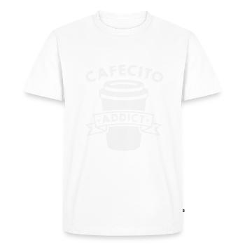 Amateur de Cafecito Buvant du café cubain Cafecito Mix - T-shirt Premium bio Homme - blanc - Devant - Nico (187cm)