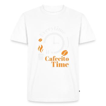 Amateur de Cafecito Buvant du café cubain Cafecito Mix - T-shirt Premium bio Homme - blanc - Devant - Nico (187cm)