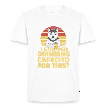 Accessoires Cafecito et vêtements pour les amoureux de Cuba - T-shirt Premium bio Homme - blanc - Devant - Nico (187cm)