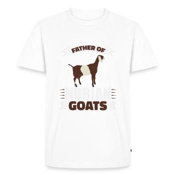 Proud Nubian Goat Dad - Men's Premium Organic T-Shirt - white - Front - Nico (187cm)