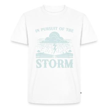 À la poursuite de la tempête : à la poursuite de la tempête - T-shirt Premium bio Homme - blanc - Devant - Nico (187cm)