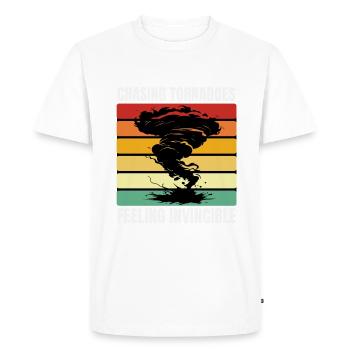 Storm Chasing: Feeling Invincible - Men's Premium Organic T-Shirt - white - Front - Nico (187cm)