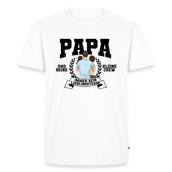 Dad and his crew – favourite team - Men's Premium Organic T-Shirt - white - Front - Nico (187cm)