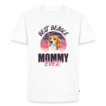 Meilleur Beagle-Mama de tous les temps - T-shirt Premium bio Homme - blanc - Devant - Nico (187cm)