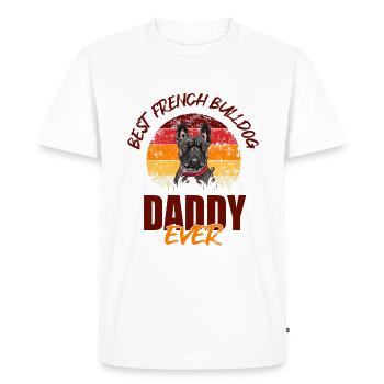 Best French Bulldog Daddy - Men's Premium Organic T-Shirt - white - Front - Nico (187cm)