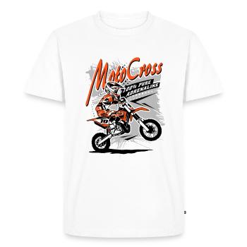 Kinder Motocross - KIDS MX - T-shirt Premium bio Homme - blanc - Devant - Nico (187cm)