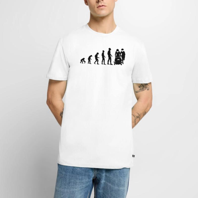 Bobsleigh Evolution Bobsleighing Bobsleigh Cadeau T-shirt Premium bio Homme
