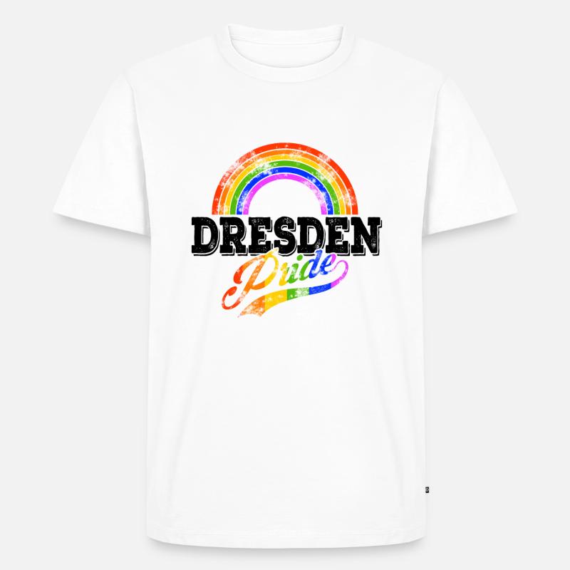Pride Dresden - Männer Premium Bio T-Shirt - Weiß