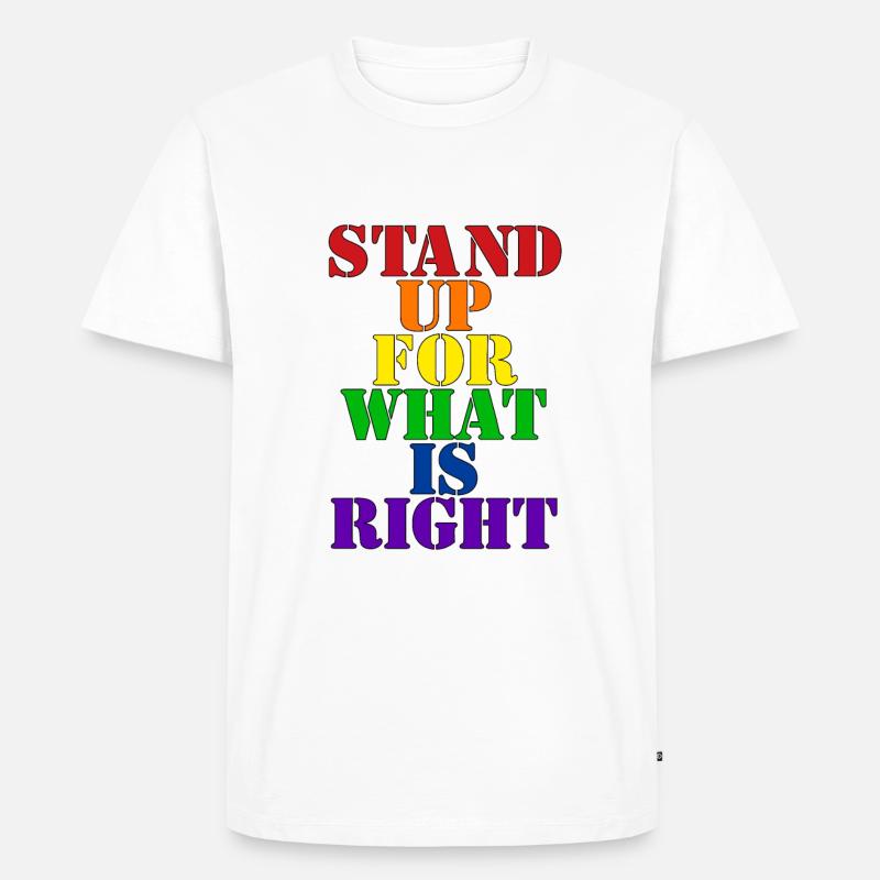 Pride LGBT Statement - Männer Premium Bio T-Shirt - Weiß