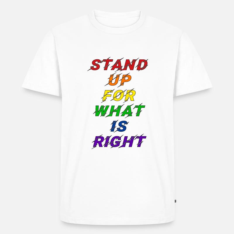 Pride LGBT Statement - Männer Premium Bio T-Shirt - Weiß