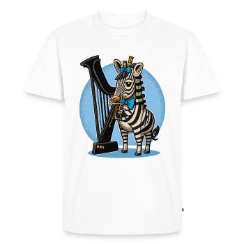Trompettiste guépard - T-shirt Premium bio Homme - blanc - Devant - Nico (187cm)