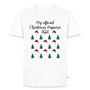 Forest Christmas with Hats Official Sleep Shirt - Men's Premium Organic T-Shirt - white - Front - Nico (187cm)