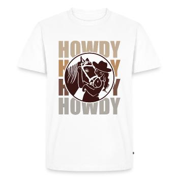 Cheval et cavalier - Un cœur et une âme - T-shirt Premium bio Homme - blanc - Devant - Nico (187cm)