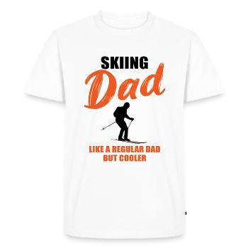 Cadeau pour le papa skieur cool - T-shirt Premium bio Homme - blanc - Devant - Nico (187cm)