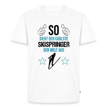 Top Ski Jumpers : les meilleurs du monde - T-shirt Premium bio Homme - blanc - Devant - Nico (187cm)