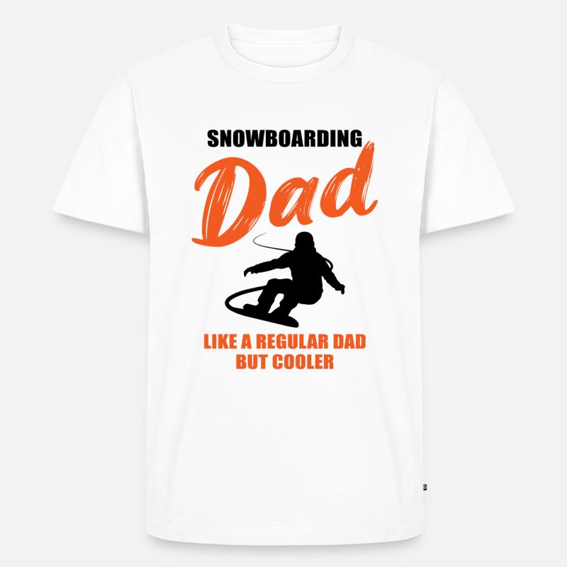 Snowboard Papa – Extra Cool - Männer Premium Bio T-Shirt - Weiß