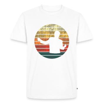 Conductor in the Sunset - Melodic Gift - Men's Premium Organic T-Shirt - white - Front - Nico (187cm)