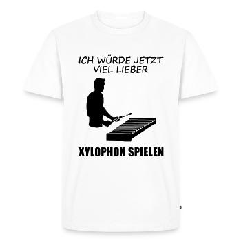 Déclaration de musicien de Xylophone Passion - T-shirt Premium bio Homme - blanc - Devant - Nico (187cm)