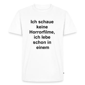 Couverture câline effrayante - T-shirt Premium bio Homme - blanc - Devant - Nico (187cm)