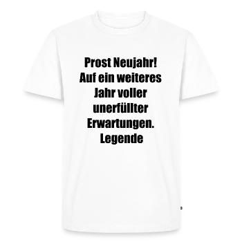 New Year's Eve gift - Men's Premium Organic T-Shirt - white - Front - Nico (187cm)