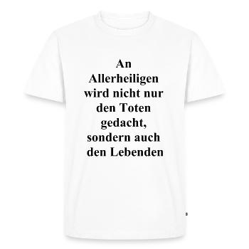 Cadeau personnalisé - T-shirt Premium bio Homme - blanc - Devant - Nico (187cm)