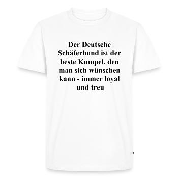 Cadeau de fidélité pour propriétaire de chien - T-shirt Premium bio Homme - blanc - Devant - Nico (187cm)