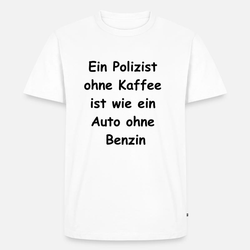 Kaffeetasse Geschenk - Männer Premium Bio T-Shirt - Weiß