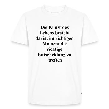 Don de la Sagesse de la Vie - T-shirt Premium bio Homme - blanc - Devant - Nico (187cm)