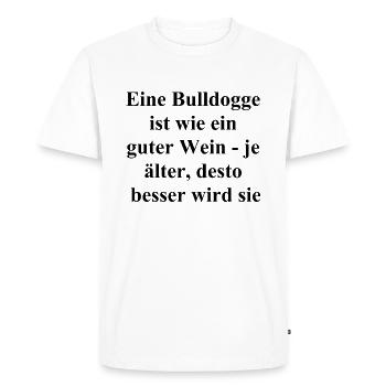 Bulldogs - Cadeau pour tous les amateurs de vin - T-shirt Premium bio Homme - blanc - Devant - Nico (187cm)