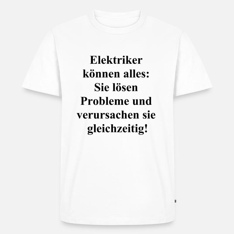 Multitasking-Elektriker-Geschenk - Männer Premium Bio T-Shirt - Weiß