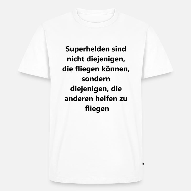 Superheld Geschenk - Männer Premium Bio T-Shirt - Weiß