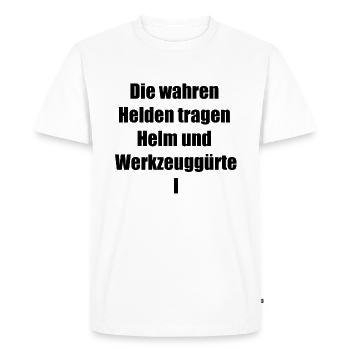 Proud Construction Worker Gift - Men's Premium Organic T-Shirt - white - Front - Nico (187cm)