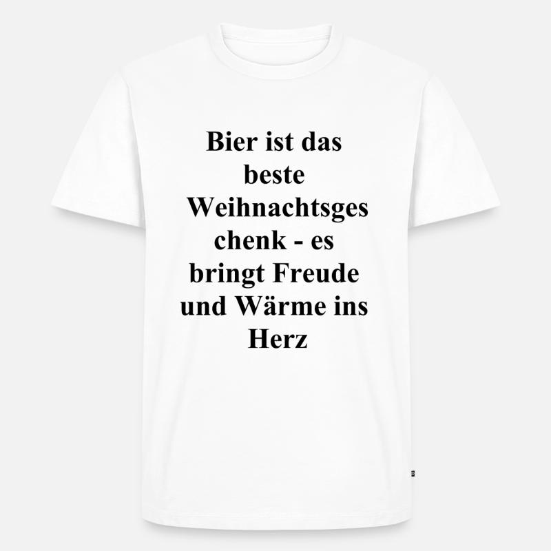 Fröhliches Biergeschenk - Männer Premium Bio T-Shirt - Weiß