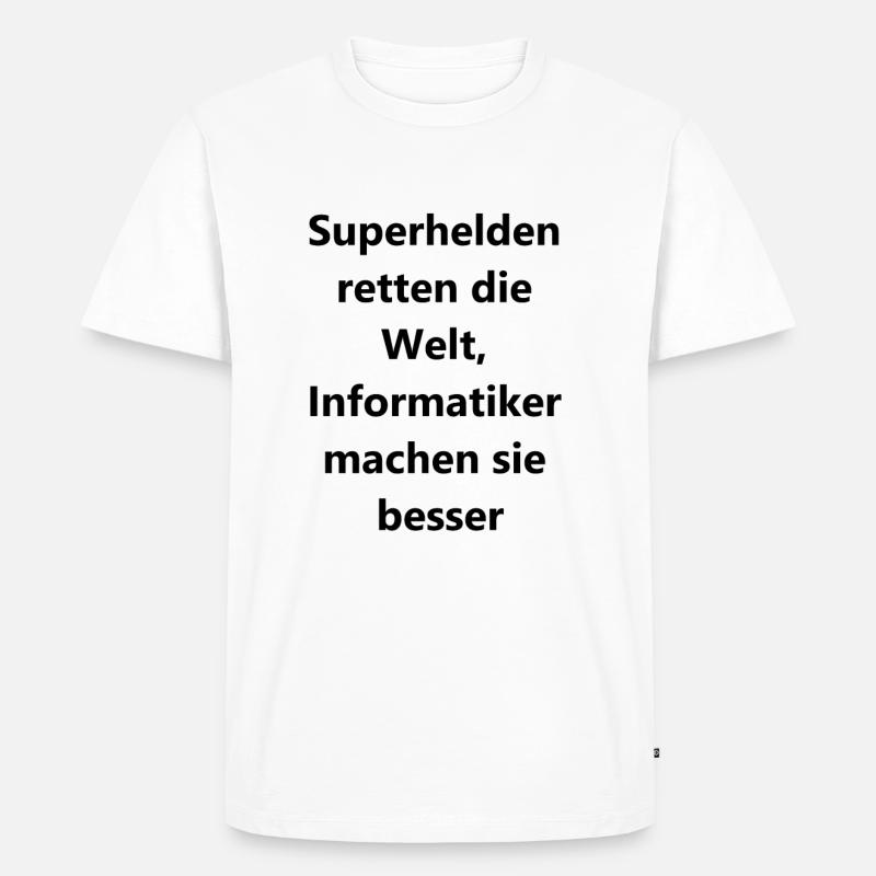 Heldenhafter Code Geschenk - Männer Premium Bio T-Shirt - Weiß