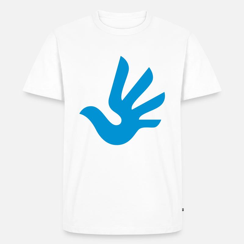 HumanRights Logo - Männer Premium Bio T-Shirt - Weiß