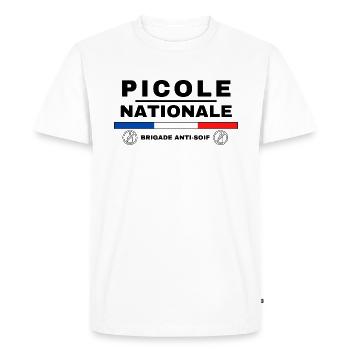 Alcool humour picole alcoolisé brigade anti-soif - T-shirt Premium bio Homme - blanc - Devant - Nico (187cm)