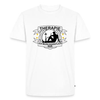 Keine Therapie sondern Shisha - Männer Premium Bio T-Shirt - Weiß - Vorne - Nico (187cm)