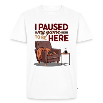 Fun gamer design for assigned gamers - Men's Premium Organic T-Shirt - white - Front - Nico (187cm)