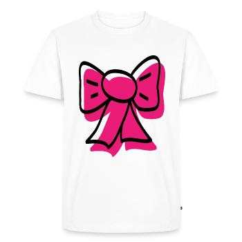 Ruban rose - T-shirt Premium bio Homme - blanc - Devant - Nico (187cm)