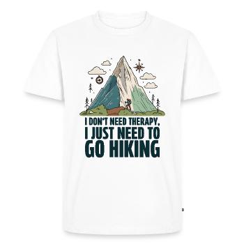 Hiking Adventure Therapy - Men's Premium Organic T-Shirt - white - Front - Nico (187cm)