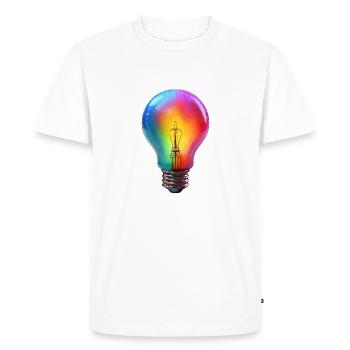 Colourful light bulbs - Men's Premium Organic T-Shirt - white - Front - Nico (187cm)